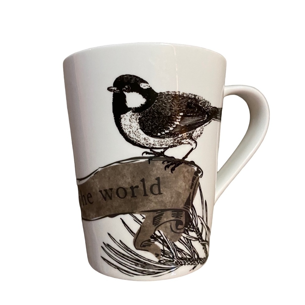 St. Nicholas Square “Joy To The World” Ceramic Coffee Mug Chickadee
